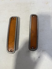 Amber Front Sidemarker Light Lenseswith Chrome Trim Designed For 19731980 Chevy