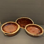 5 Vtg McCoy Brown Drip Glaze Serving Bowl 707 & 7071 USA Deep Dish Oven Proof