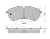 Metelli Bremsbelagsatz, Scheibenbremse 22-1173-0 FüR MAN VW