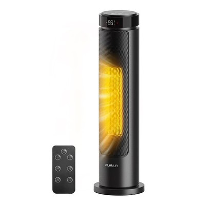 1500W Portable Electric Heater for Large Rooms - Remote, Oscillation, Timer