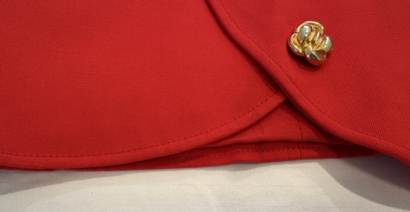 Vintage 1980s Valentino Boutique Red Cropped Jacket with Gold Tone Buttons thumbnail 22