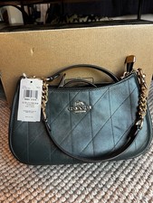 Coach Teri Shoulder Bag With Quilting Smooth Leather/Gold/Dark Teal NWT