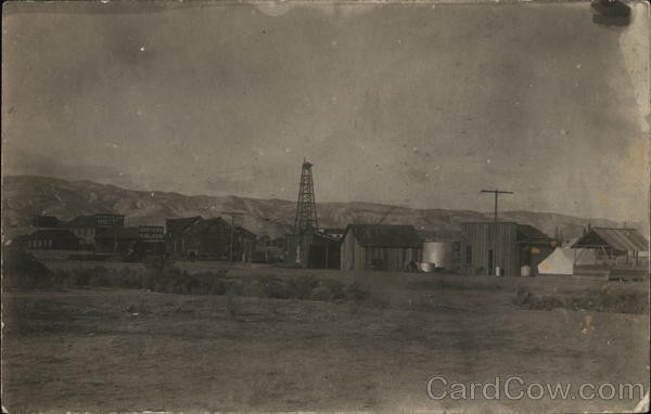 Oil Well Farm Original Vintage Real Photo Postcard RPPC