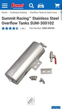 Summit Racing Stainless Steel Overflow Tank Part Number 300102 Summit Racing Stainless Steel Overflow Tank Part Number 300102