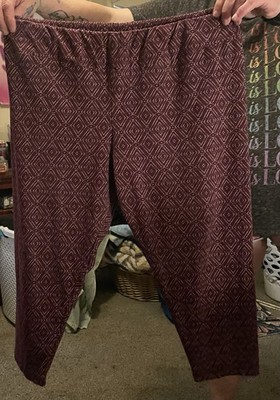 Women s 3X Purple Capri Pants For Summer Leggings Material