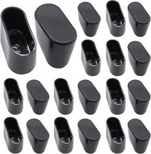20Pcs Oval Chair Leg Protectors Rubber Floor Pads Table Desk Feet Covers