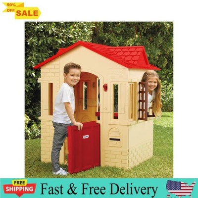 Little Tikes Cape Cottage Playhouse Tan Playroom Backyard - Main Image