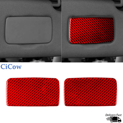 Co-Pilot Cosmetic Mirror Cover Panel For Subaru Forester 19-24 Red Carbon Fiber