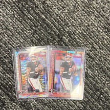 Topps Chrome Michael Penix Jr. Atlanta Falcons NFL Trading Card Lot (2)