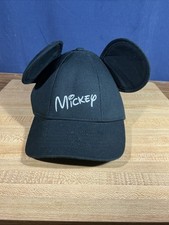 Disney Black Mickey Mouse Ears Spellout Snapback Hat Child-Small Adult