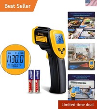 Versatile Infrared Temperature Gun for Cooking, HVAC  Engines - 2 AAA Included