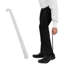 Comfy Clothiers Long Handle Metal Shoe Horn 16.5"/42cm - Stainless Shoehorn...