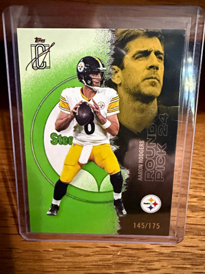 Topps 2025 Signature Class Aaron Rodgers Steelers #44 Round Pick 24 145/175