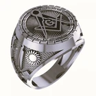 Masonic Ring Free Mason Ring Oxidize Masonic Symbol Band Masonic 925 Silver ring