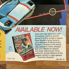Spy Hunter Nintendo NES Foldable Promo Poster Insert & Instruction Manual Nice!