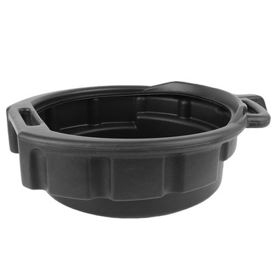 Oil Drain Pan, 10L Black Plastic Spill Proof Oil Drip Catcher with Anti Splas...
