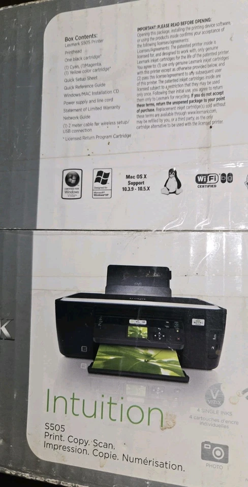 NEW Lexmark Intuition S505 All-in-One PRINT COPY SCAN Printer Scanner Copier - Image 2 of 4