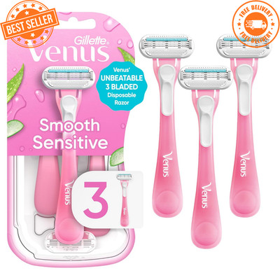 Gillette Venus Sensitive Disposable Razors 3 Count SkinElixir New Discreet