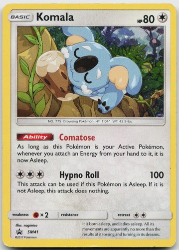 Komala - SM41 Holo Promo Sun & Moon Promo Pokemon Lightly Played
