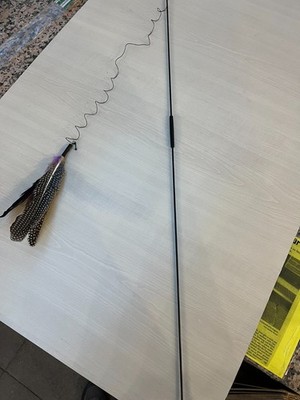 100 x Karlie Katzenangel Katzenspielzeug mit Feder 2-teilig 92 cm lang