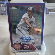 Topps Chrome Update Evan Lee Rookie Auto Purple Refractor #RA-EL /250 Nationals