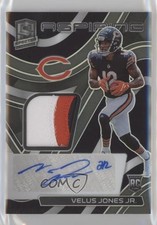 2022 Panini Spectra Aspiring 50/99 Velus Jones Jr #APA-VJO Patch Auto v9t
