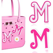 AIERSA Letter Charms for Bogg Bag A-Z, 2Pcs Alphabet Charm Accessories