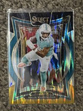 2024 Panini Select - Concourse Malik Washington #71 Black & Gold Shock Prizm RC