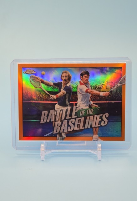2021 Chrome - Battle of the Baselines Rod Laver, Ken Rosewall Orange /25 (RC)