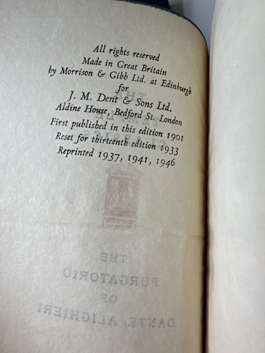 3 Vol Set DIVINE COMEDY Dante 1946 Temple Classics Inferno Purgatorio Paradiso - Picture 7 of 10