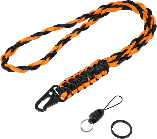 Paracord SchlüSselanhäNger, UmhäNgeband SchlüSselband, Paracord Lanyard Mit Meta-image