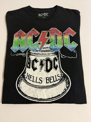 AC/DC Hells Bells Graphic T-Shirt   Licensed 2021   Women s Size L USED
