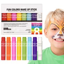 Party Face  Body Painting Pen Set Makeup Art Paint 8 Colors Crayons Kids Gift