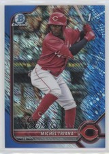 2022 Bowman Chrome Prospects Blue Shimmer Refractor 127/150 Michel Triana 9hx