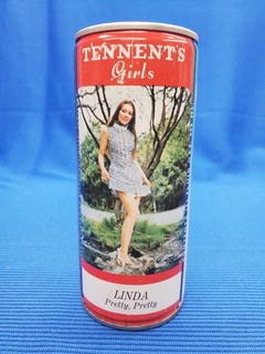 Tennent's Girls LINDA "Pretty Pretty" EMPTY 15.5oz CS Beer Can Scotland