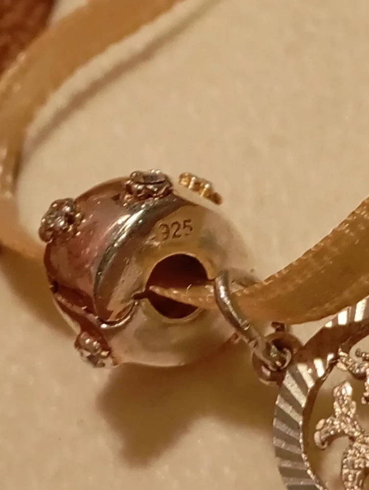 925er Silber Charm Tresor, Clip Glitzer/Pandora kompatibel, Anhänger Steinbock - Bild 4 von 4