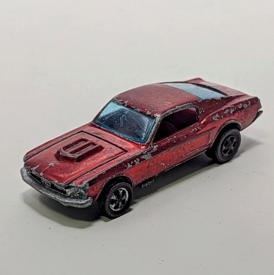 Custom Mustang Red 1967 Redline Hot Wheels Mattel Vintage RL - Image 2 of 4