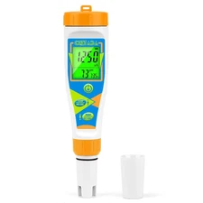 Ph Meter for Water Digital EC and PPM Meter for Hydroponics Nutrient 4 in 1 Ph
