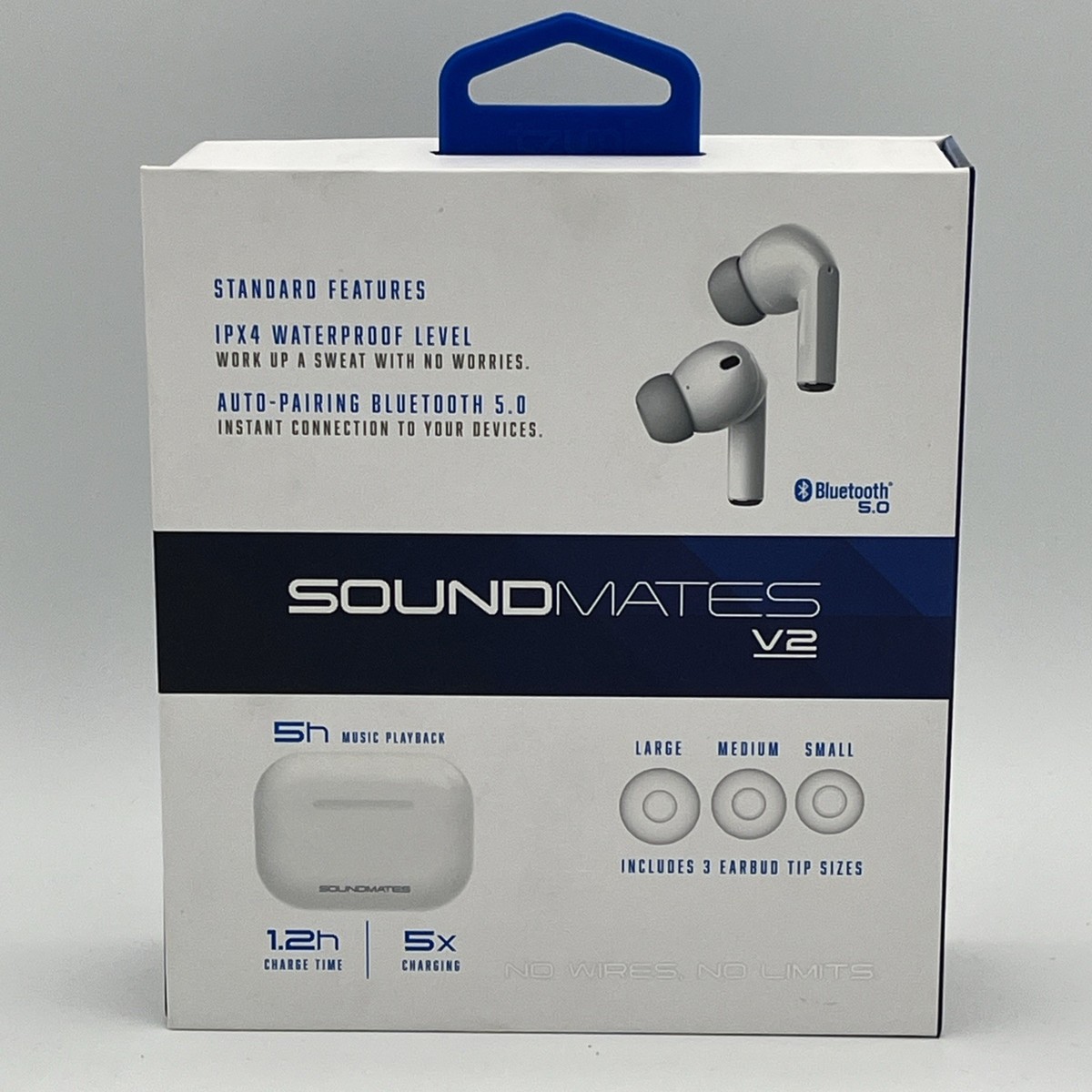 Tzumi Soundmates V2 Advanced Bluetooth Wireless Earbuds for