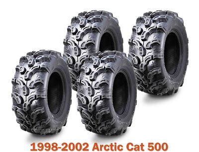1998-2002 Arctic Cat 500 Complete Set 4 ATV tires 25x10-12 Super