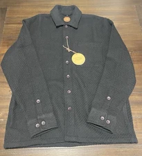 NWT COMMON PEOPLE Black Granby Hybrid Men Medium Jacquard Over Shirt Jacket