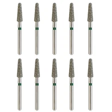 Dental Diamond FG Burs Round End Taper 856/025C Coarse Grit Green High Speed