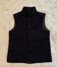 Drake’s London Wool Gilet Vest Navy Blue 38