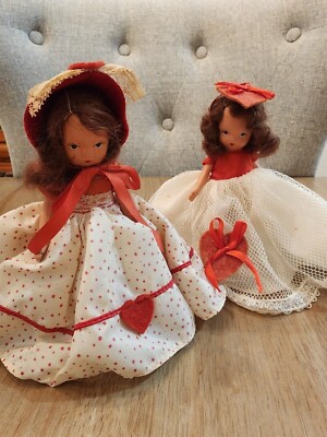 Vintage Nancy Ann Storybook Doll #157 Queen of Hearts (2 Dolls