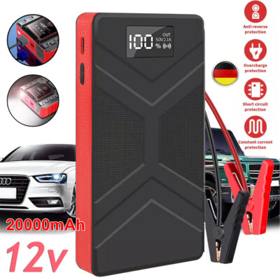20000mAh Car Jump Starter Power Bank Akku Ladegerät Pack Booster Battery Charger