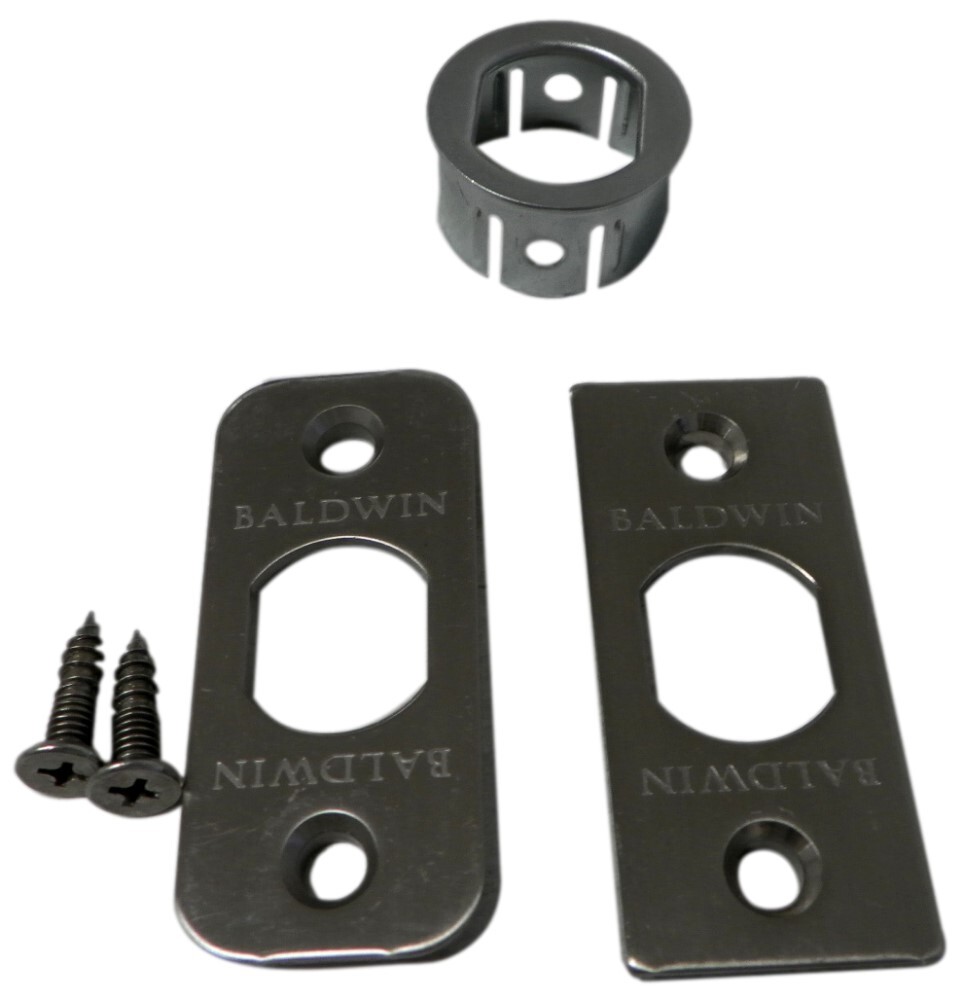 Baldwin 46977-004 Latch Plates w/ Hardware for Traditional Arch Double Cylinder
