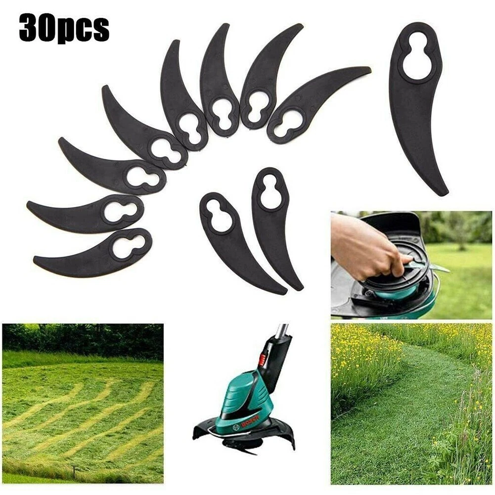 Pack Of 30 Plastic Blades For ALDI GARDENLINE Lawn Mower Spare Parts Brand New