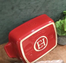 Emile Henry France Baking Dish 8x5.5 Rectangular Glossy Red Glazed Classic 96.29