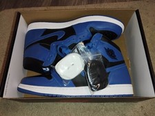 NIKE AIR JORDAN 1 RETRO HIGH OG SIZE 13 MARINA BLUE BLACK WHITE REF 555088 404