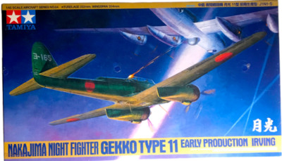 TAMIYA NAKAJIMA NIGHT FIGHTER GECKKO TYPE11 EARLY PROD.IRVING 1:48 Cod.61084